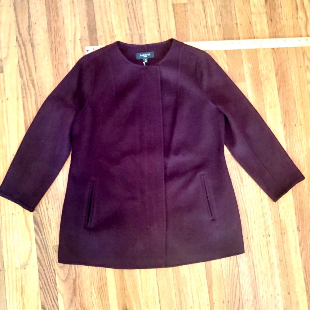 Beautiful Burgundy Wool Zip Jacket